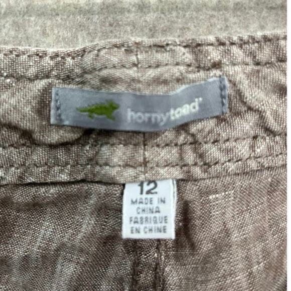 HornyToad Tan Linen Pants Size 12 - Picture 3 of 7